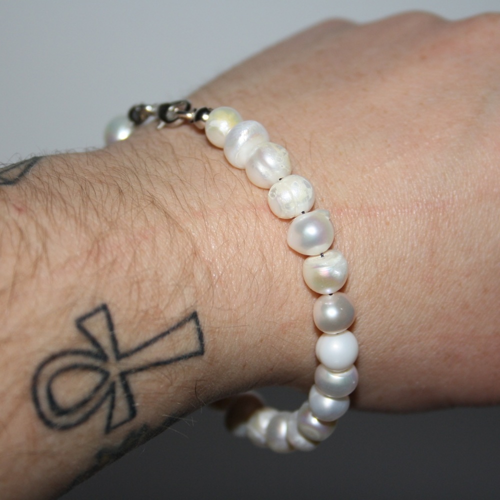 Beautiful NWOT White natural Pearl Bracelet 7.75" - Picture 6 of 6